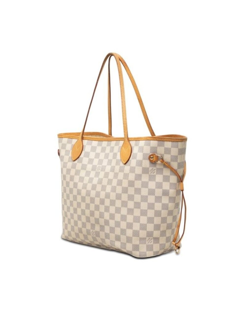 ★SOLD★ Louis Vuitton Damier Azur Neverfull MM Tote Shoulder Bag White Ivory - Picture 2 of 6